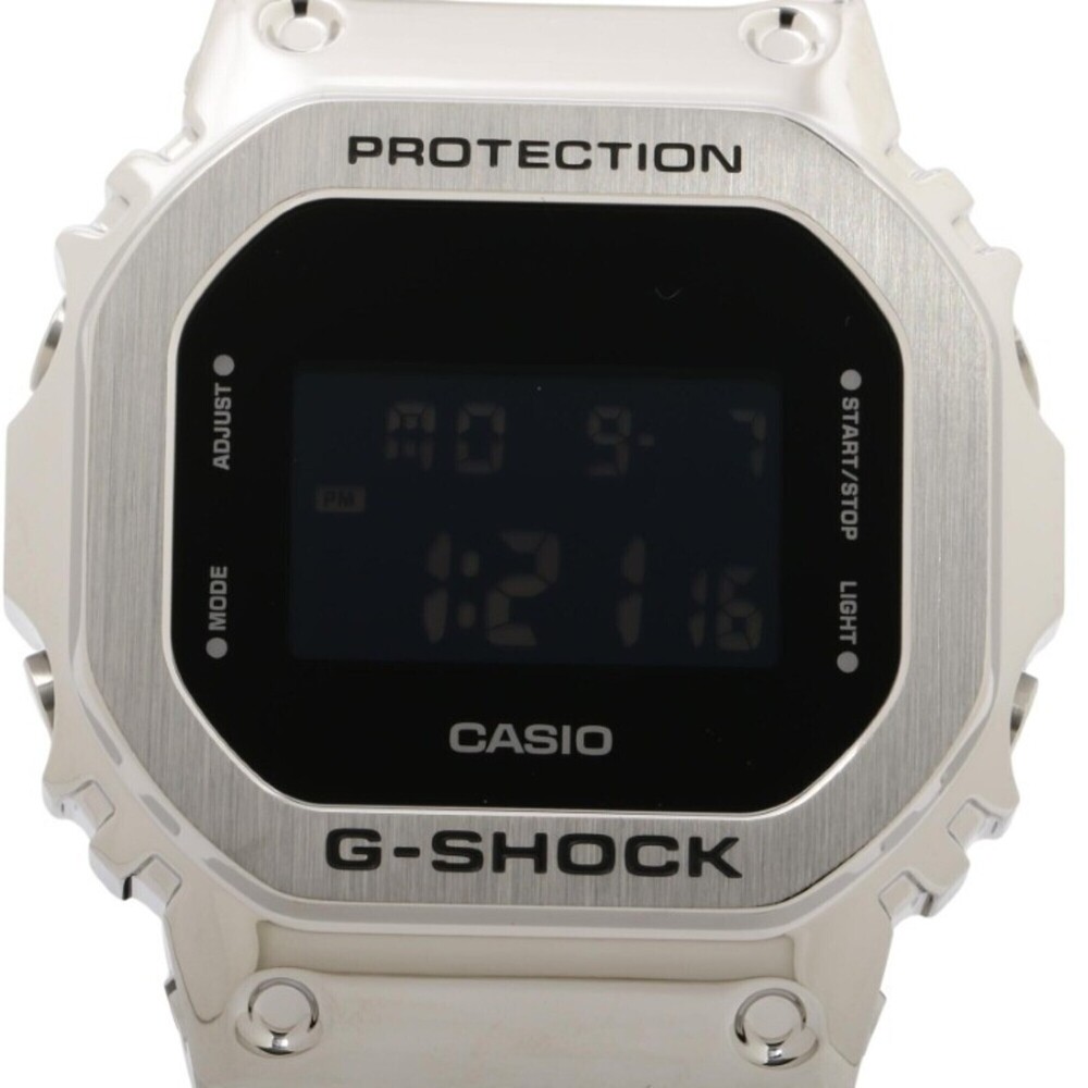CASIO G-SHOCK DIGITAL 5600 SERIES GM-5600U-1JF Black Silver Resin/Stainless S...